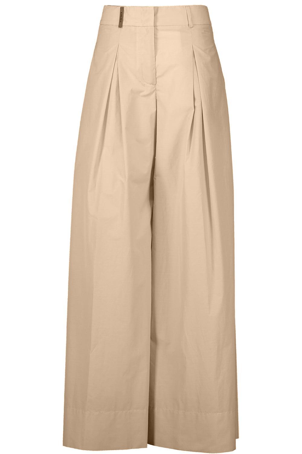 Wide Leg Pleated Pant-AMBER/BEIGE-38-CLOTHINGPANTWIDE LEG-PESERICO