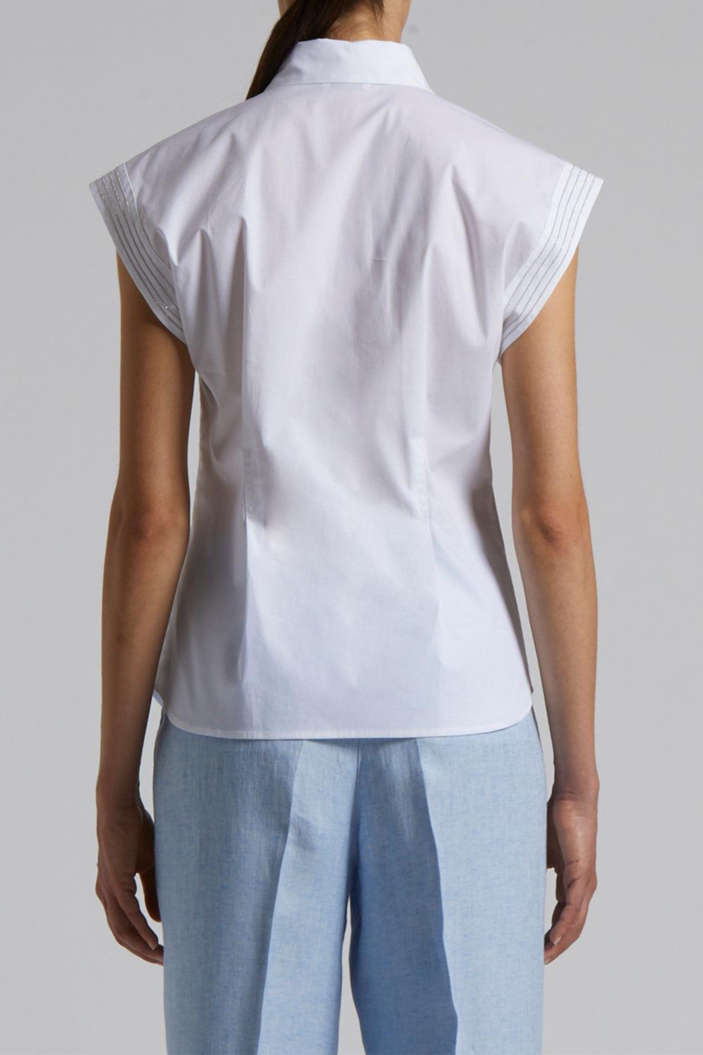 Button Front Shirt-LT WHT-38-CLOTHINGTOPBLOUSE-PESERICO