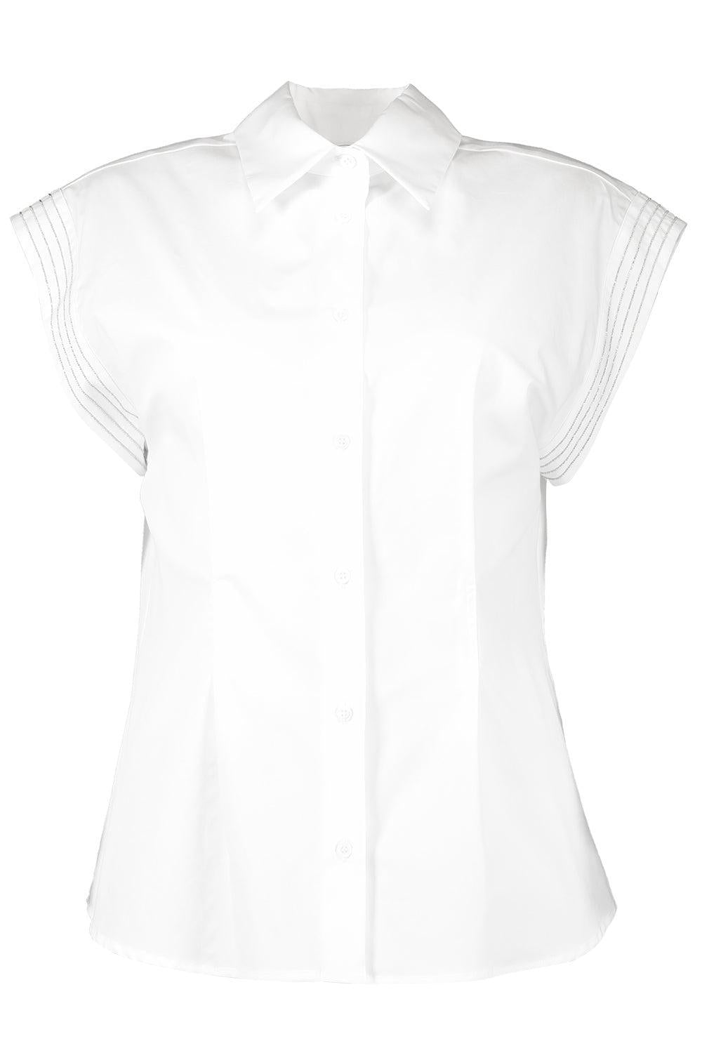 Button Front Shirt-LT WHT-38-CLOTHINGTOPBLOUSE-PESERICO