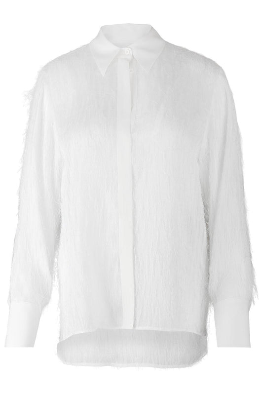 Fringe Collared Blouse-WHITE-40-CLOTHINGTOPBLOUSE-PESERICO