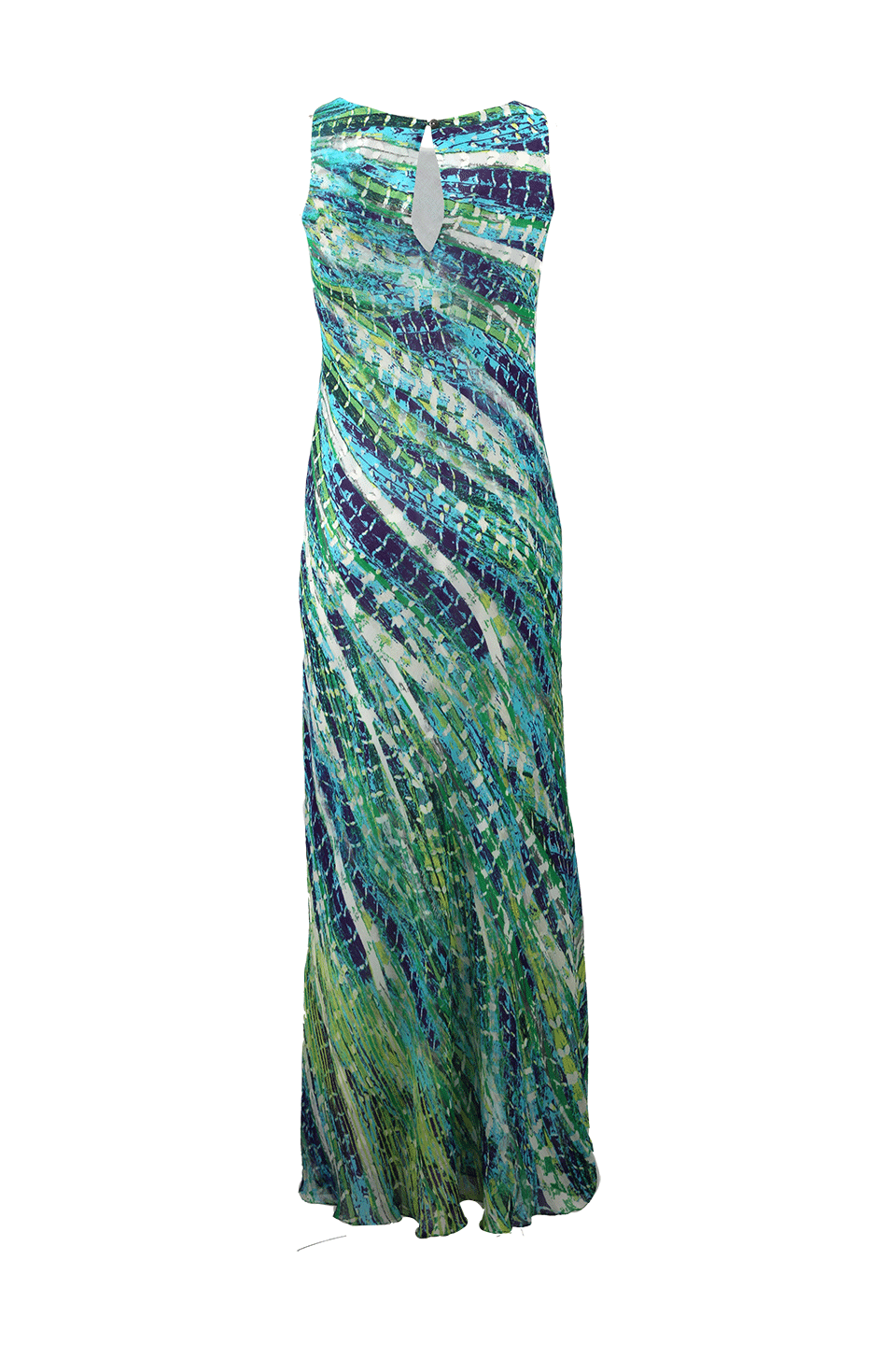 PETANU-Diagonal Printed Maxi Dress-