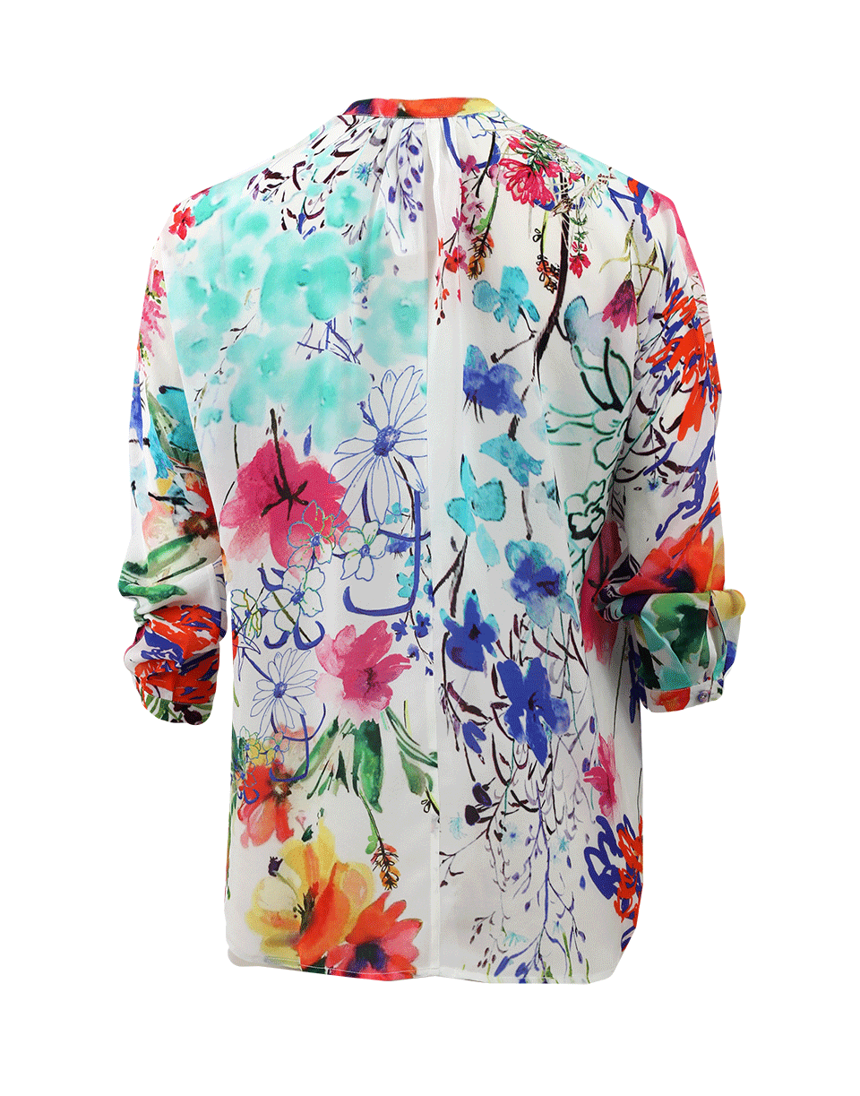 PETANU-Floral Silk Blouse-