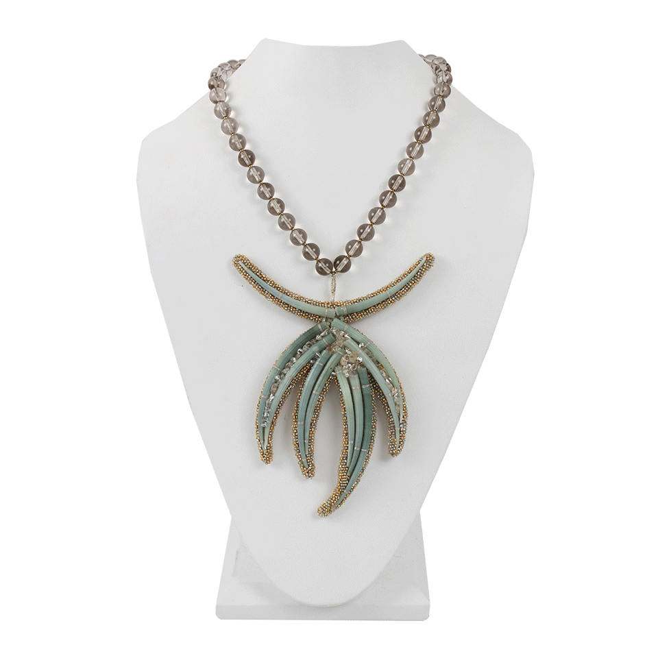 PETER CIESLA-Shell Pendant Necklace-NATGRN