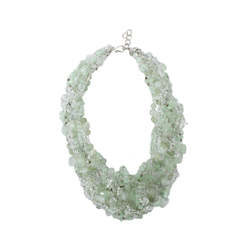 PETER CIESLA-Serpentine And Crystal Necklace-PALEGRN