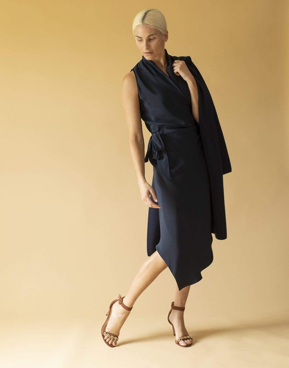 PETER COHEN-Crossover Victor Sleeveless Dress-
