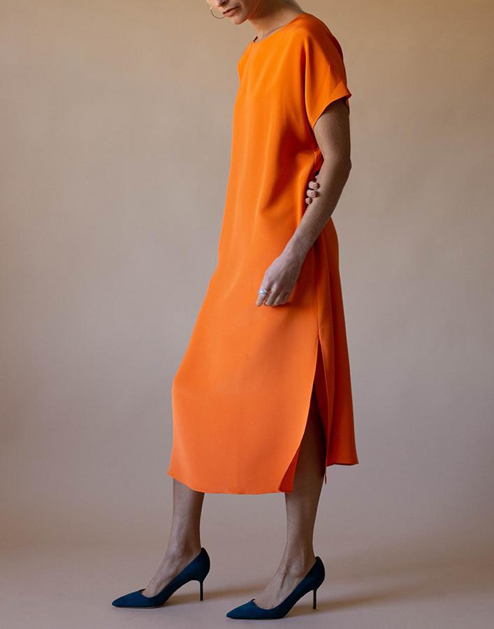 PETER COHEN-Short Sleeve Side Slit Shirt Dress-