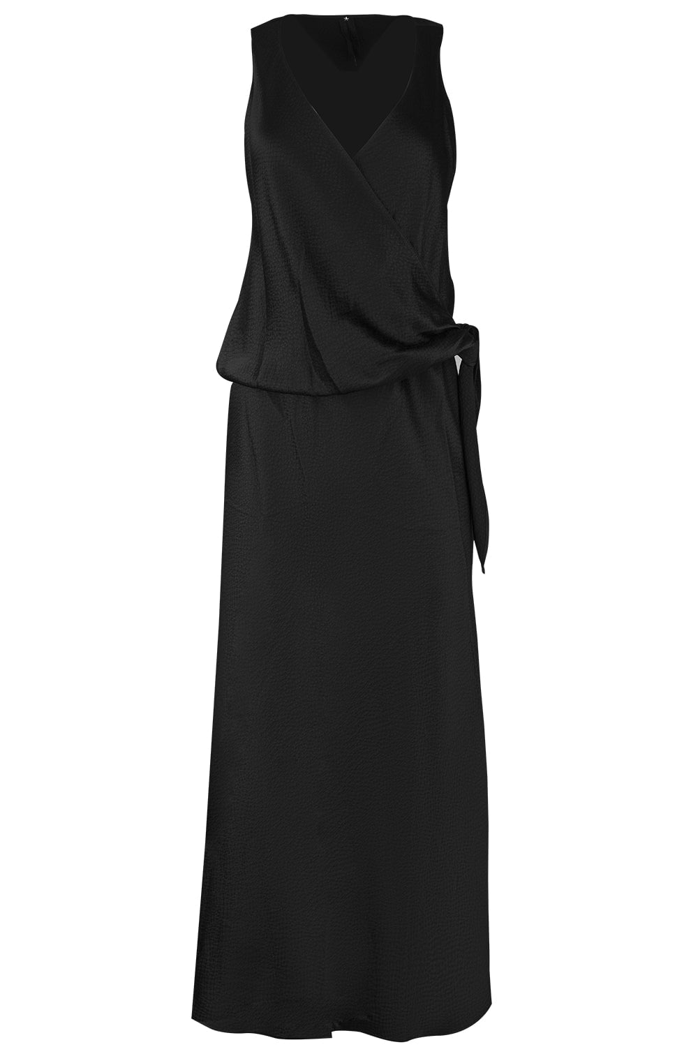 PETER COHEN-Sleeveless Wrap Dress - Black-