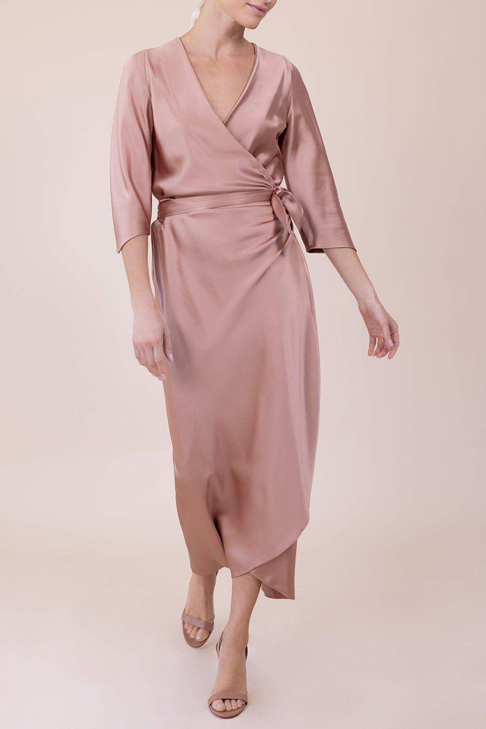 PETER COHEN-Sleeve Sign Wrap Dress - Penny-