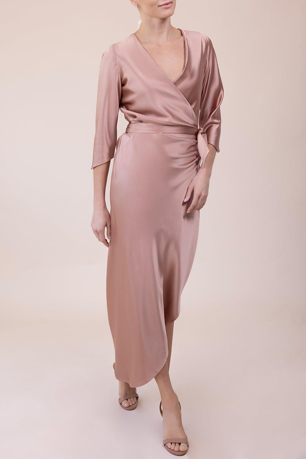 PETER COHEN-Sleeve Sign Wrap Dress - Penny-
