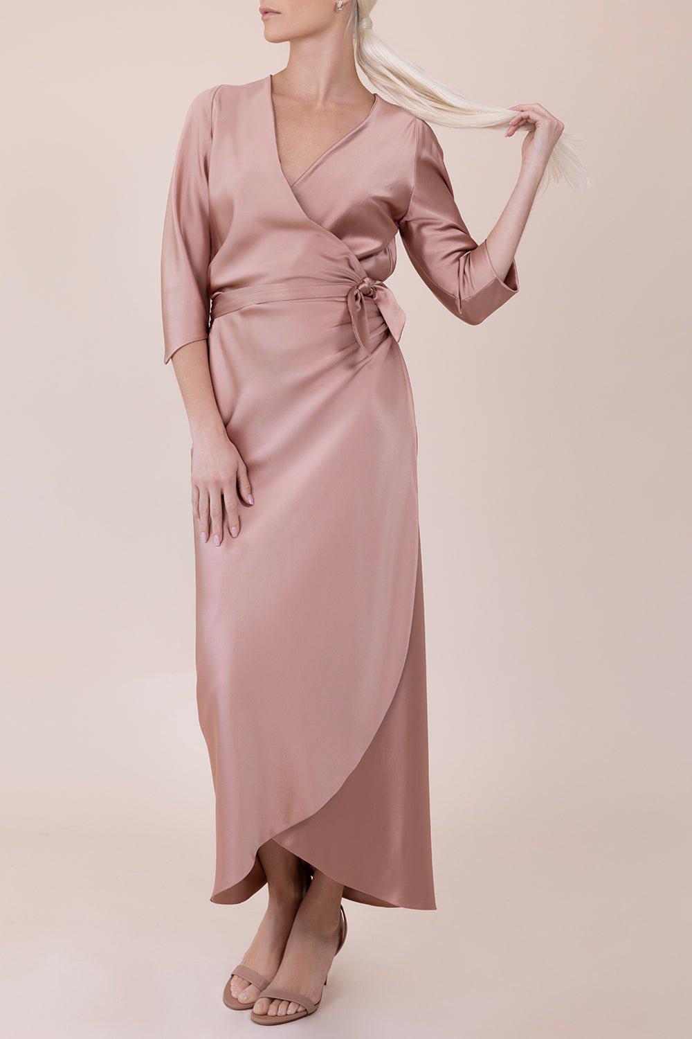 PETER COHEN-Sleeve Sign Wrap Dress - Penny-