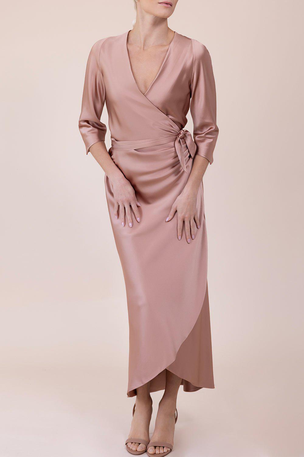 PETER COHEN-Sleeve Sign Wrap Dress - Penny-