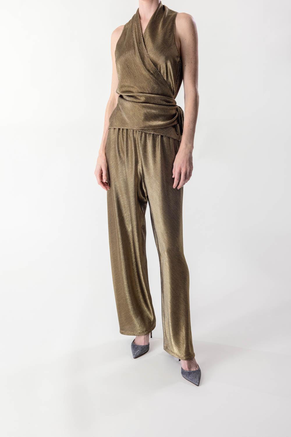 PETER COHEN-Bias Crop Pant - Gold-