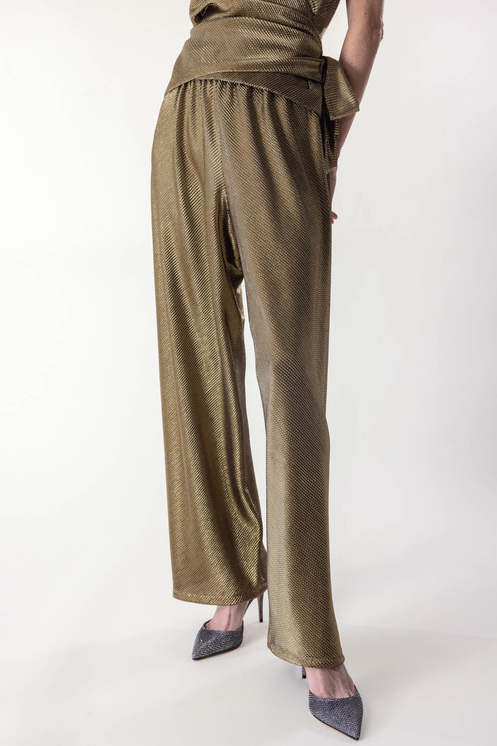 PETER COHEN-Bias Crop Pant - Gold-