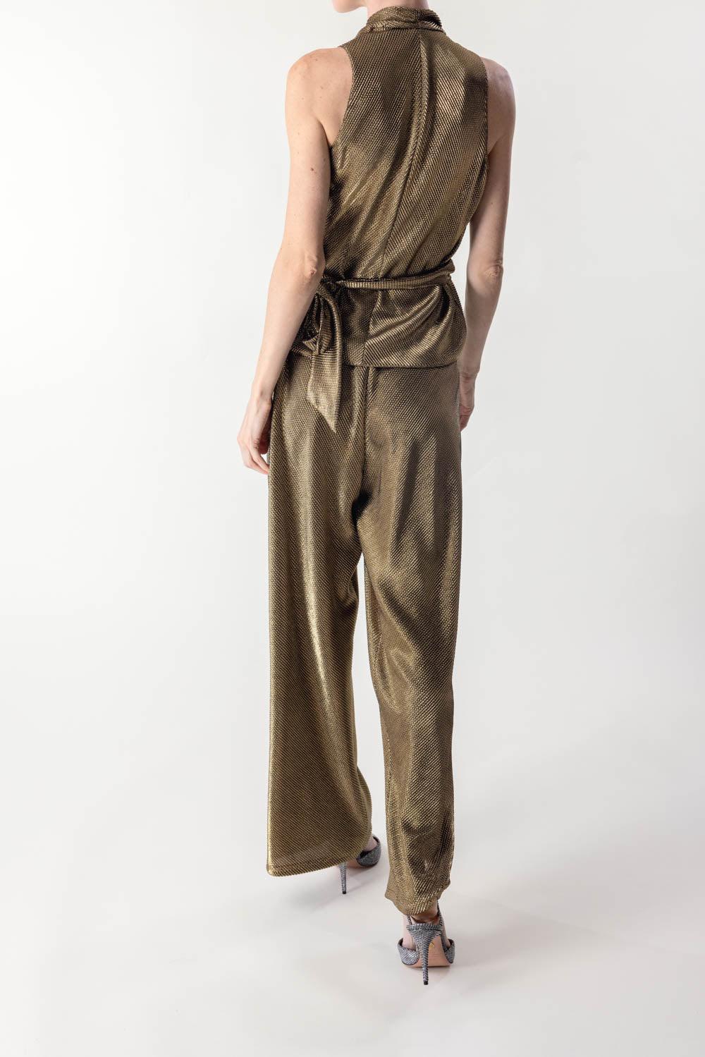 PETER COHEN-Bias Crop Pant - Gold-