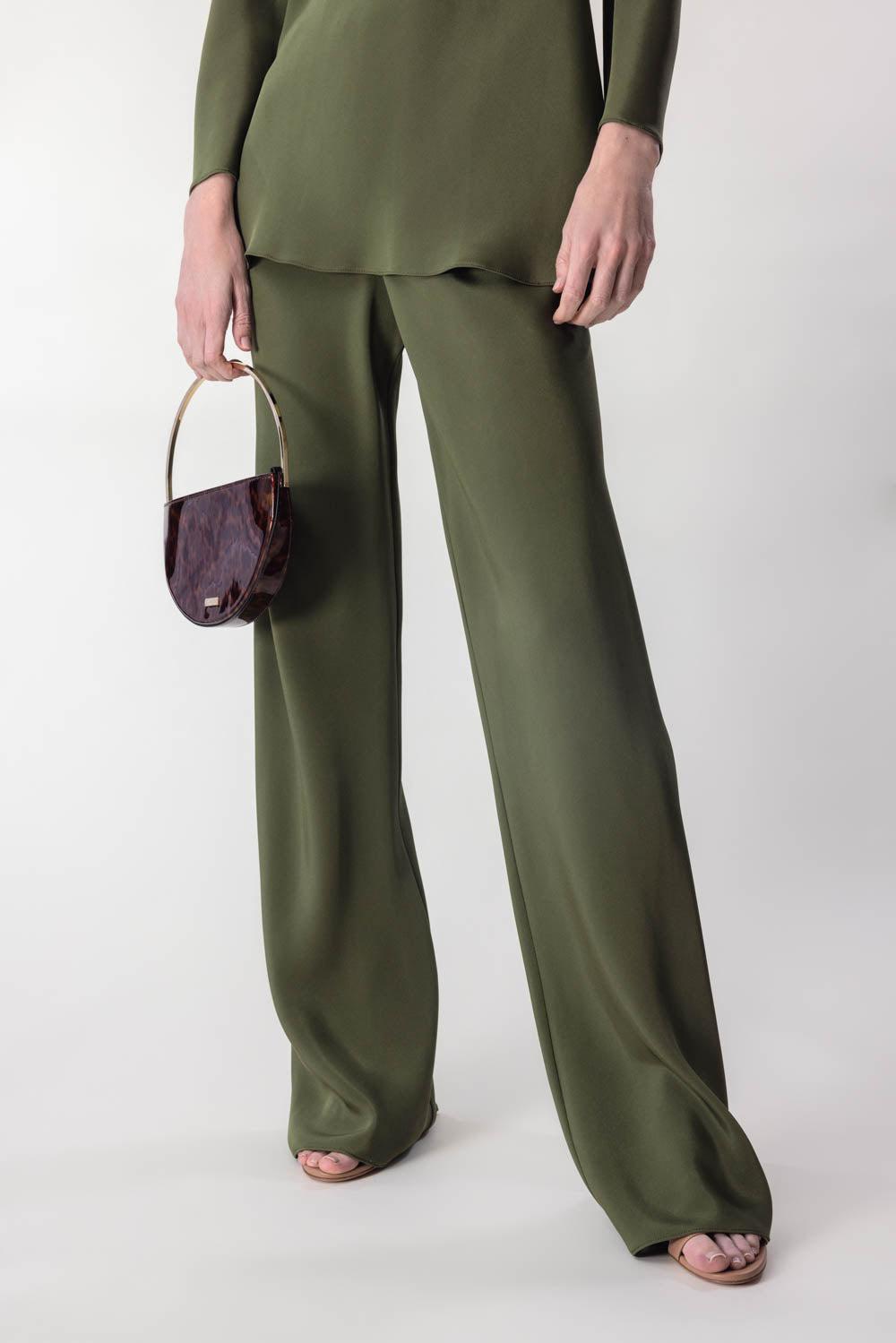 PETER COHEN-Bias Wide Leg Pant - Green Earth-
