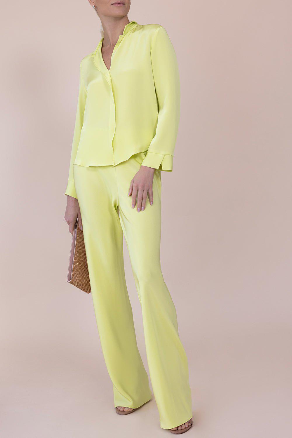 PETER COHEN-Bias Wide Leg Pant - Pistachio-