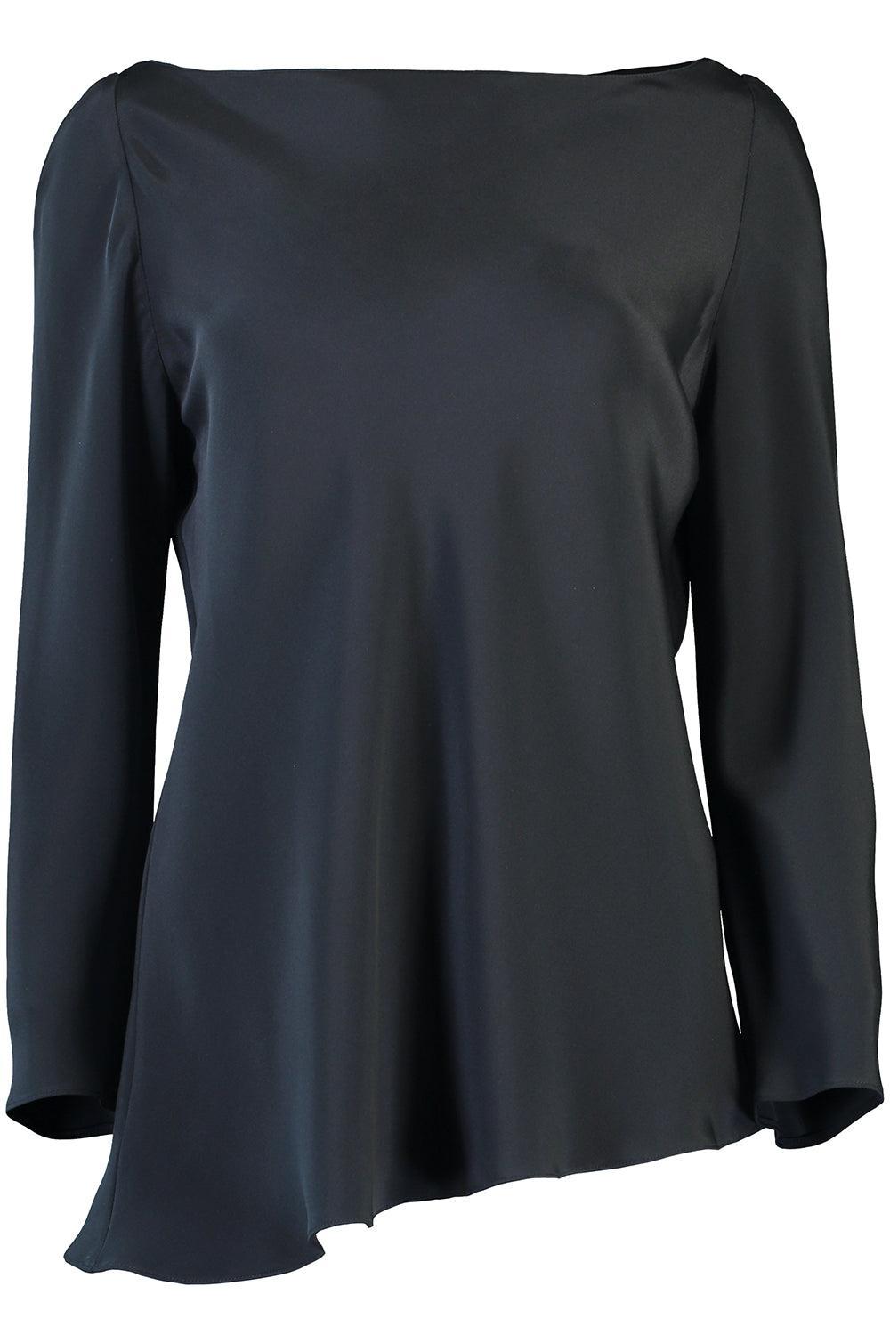 Asymmetrical Par Tunic - Navy-NAVY-L-CLOTHINGTOPBLOUSE-PETER COHEN