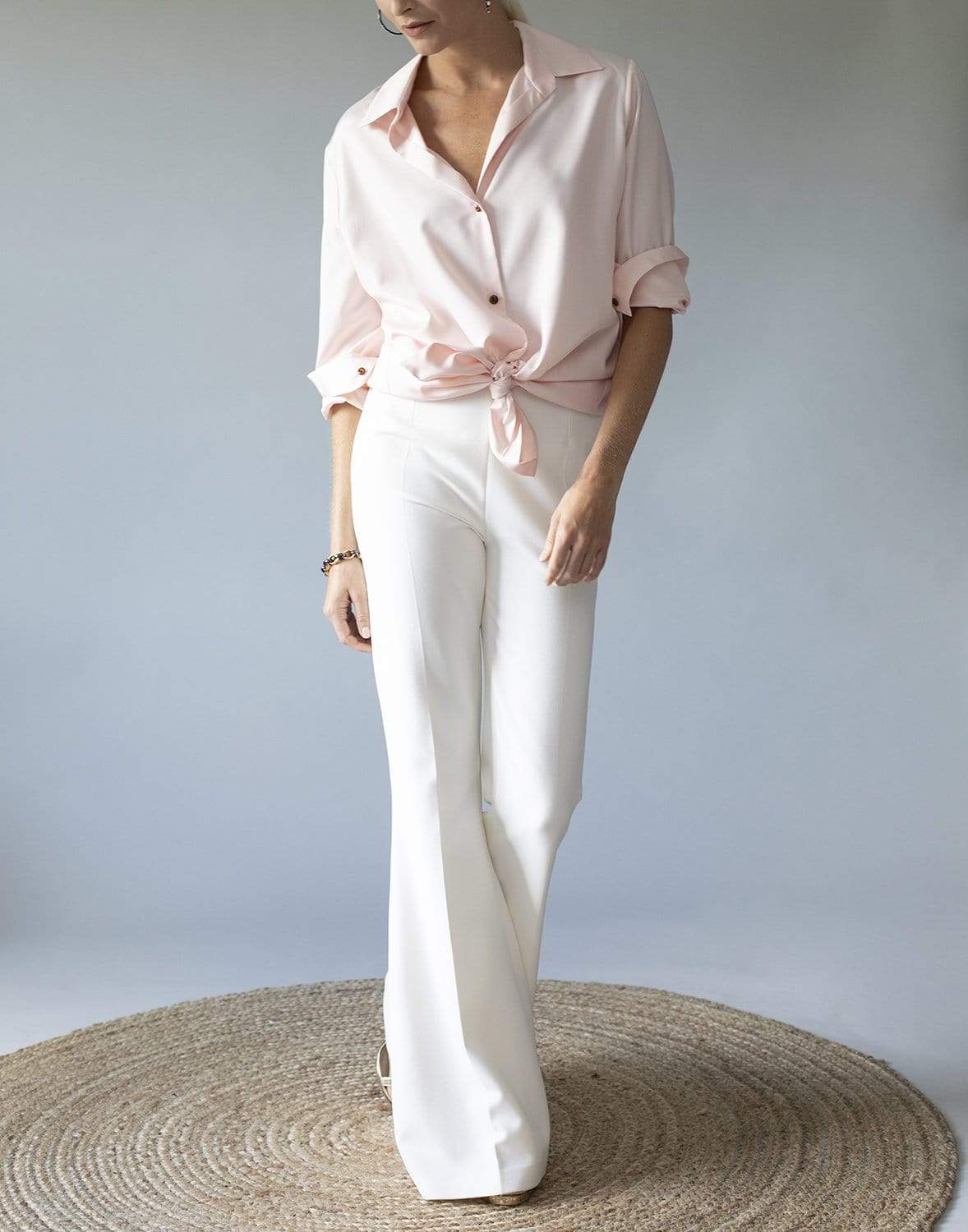 PETER COHEN-Pink Silk Jac Shirt-