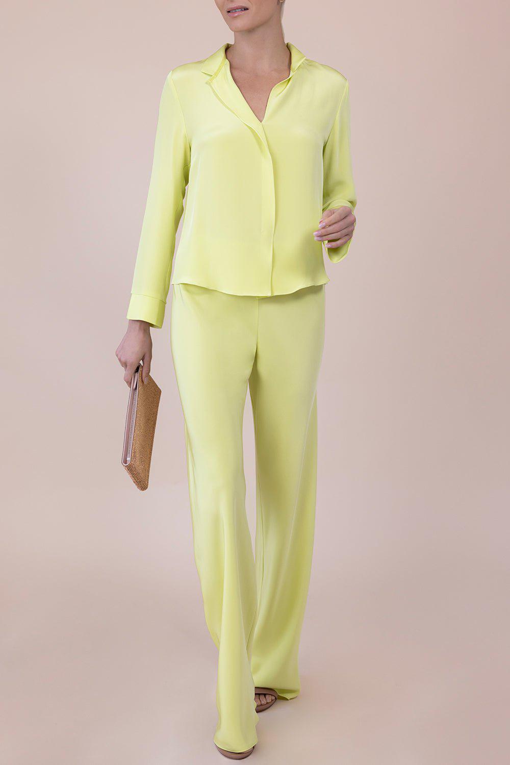 PETER COHEN-Cuff Blouse - Pistachio-