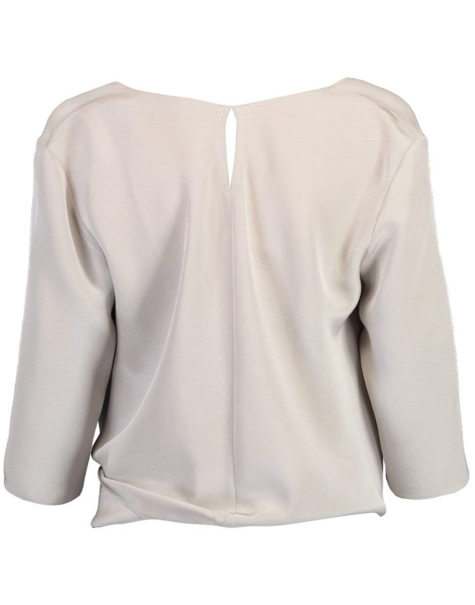 PETER COHEN-Elbow Sleeve V-Neck Crossover Give Blouse-