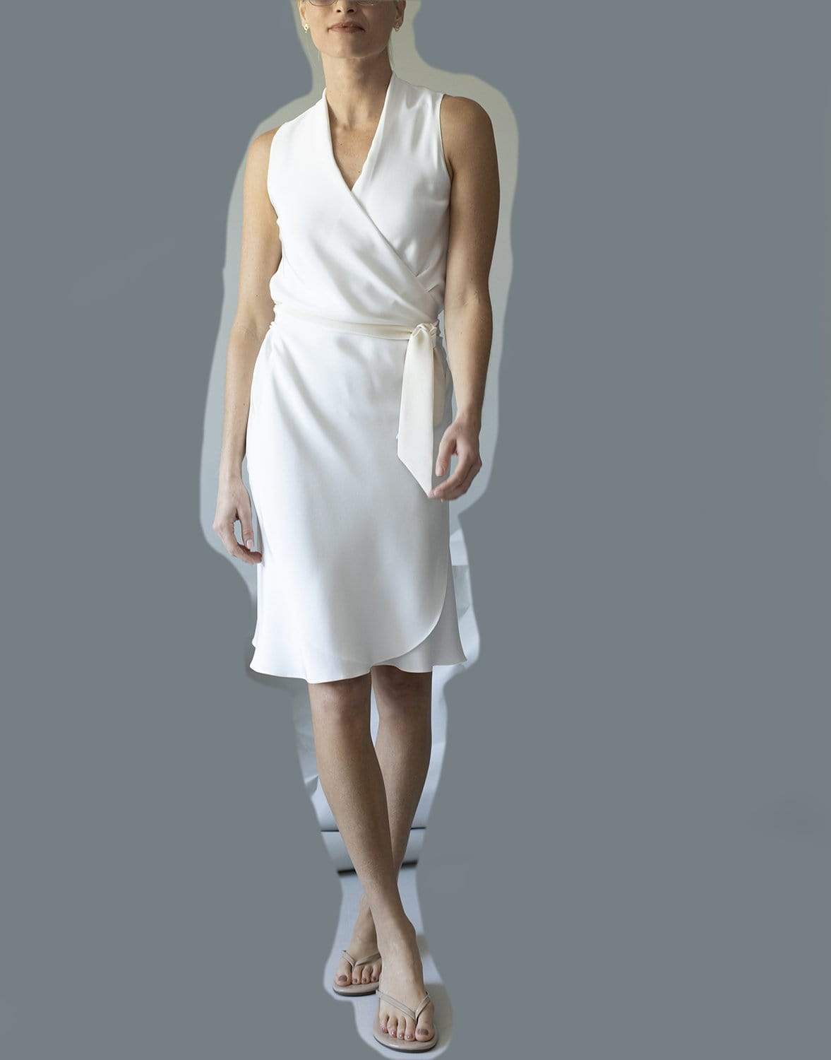 PETER COHEN-Tie Side Yard Silk Dress-