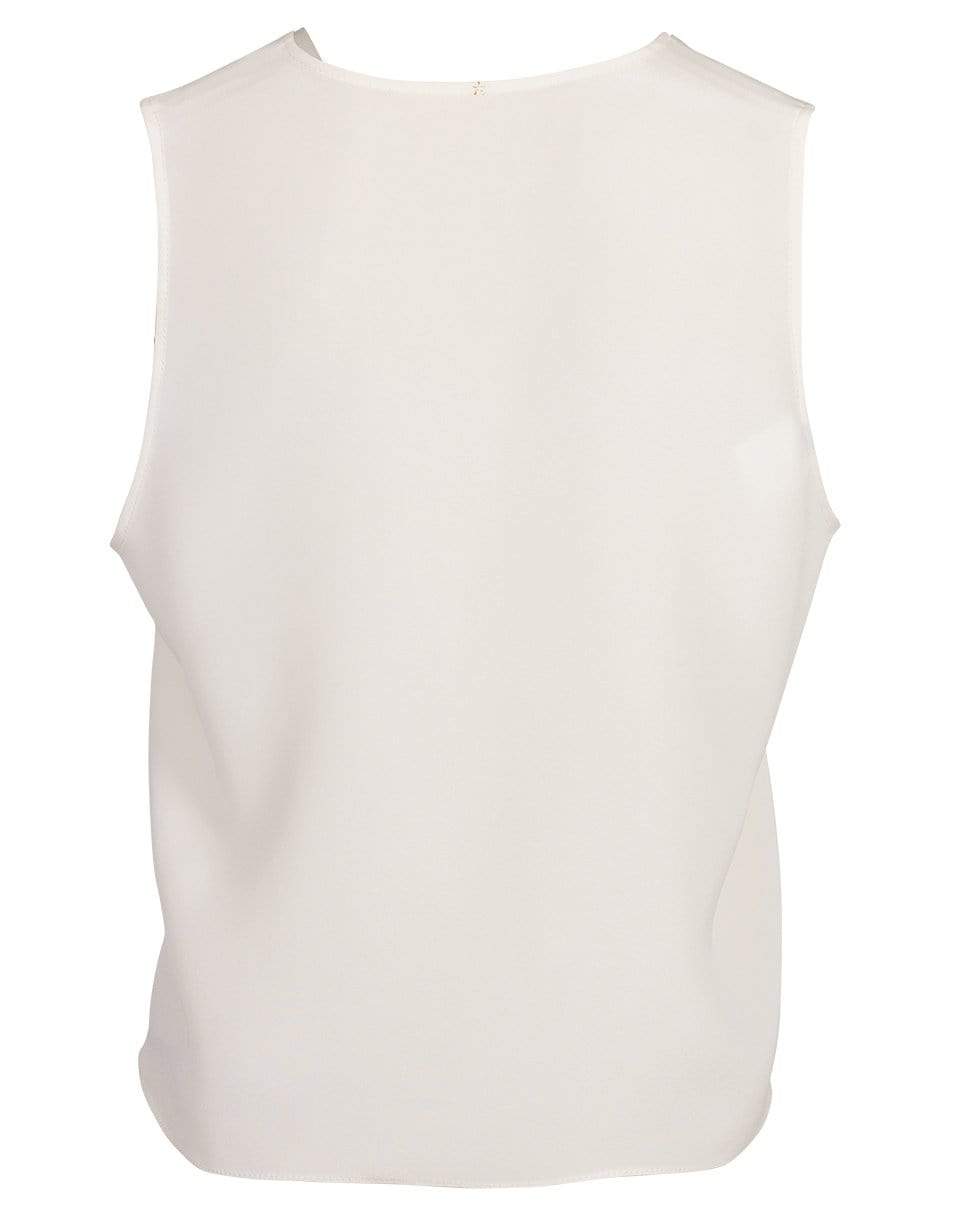 PETER COHEN-Sleeveless Slit Neck Top-