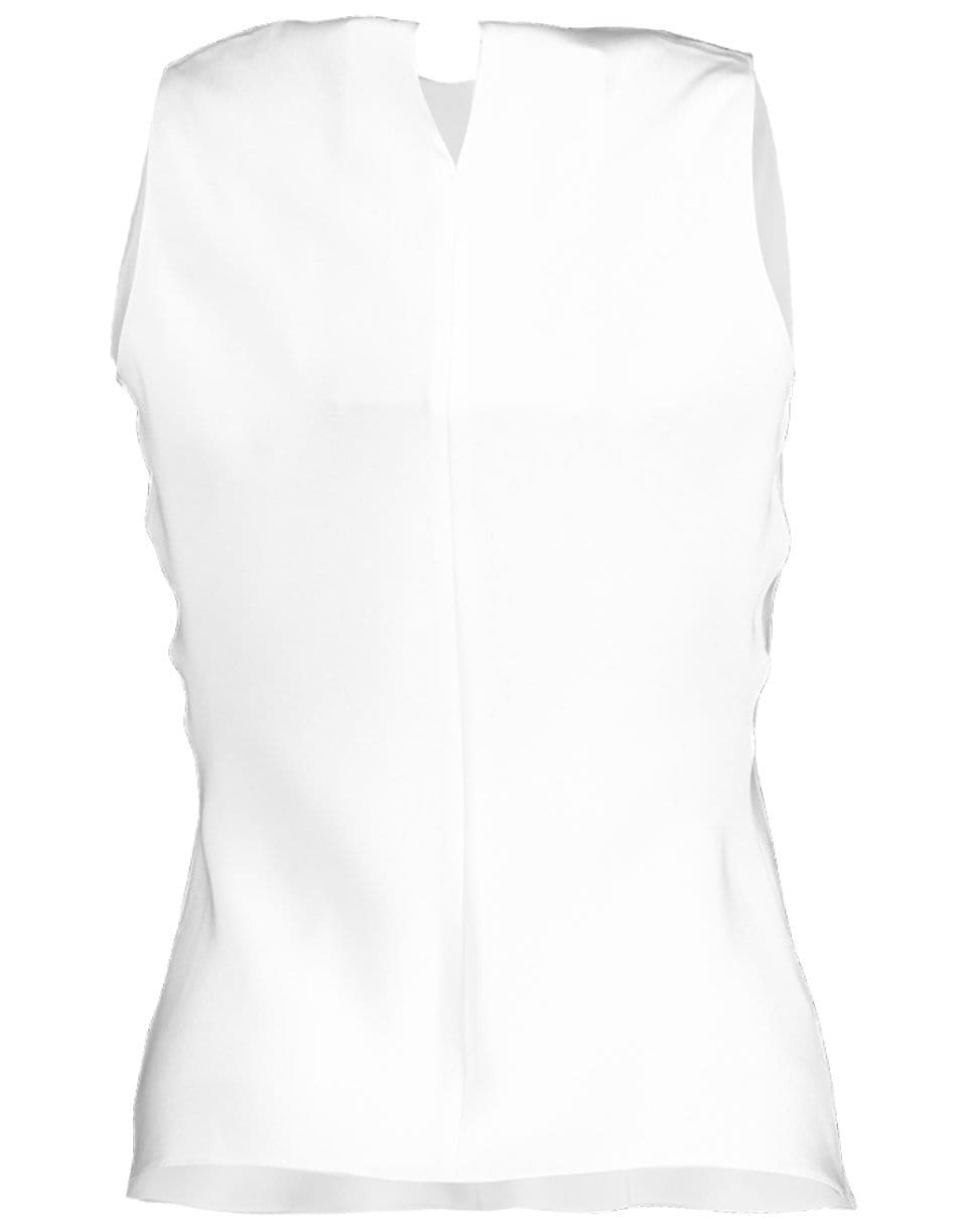 PETER COHEN-White Sleeveless Crewneck Gearbox Tank-