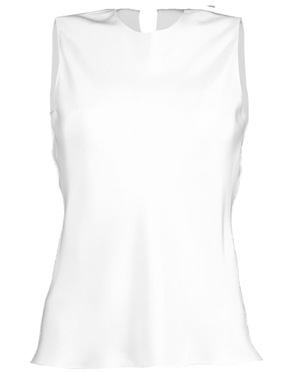 PETER COHEN-White Sleeveless Crewneck Gearbox Tank-