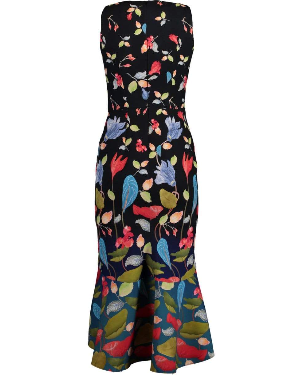 PETER PILOTTO-Printed Cady Kia Frill Dress-
