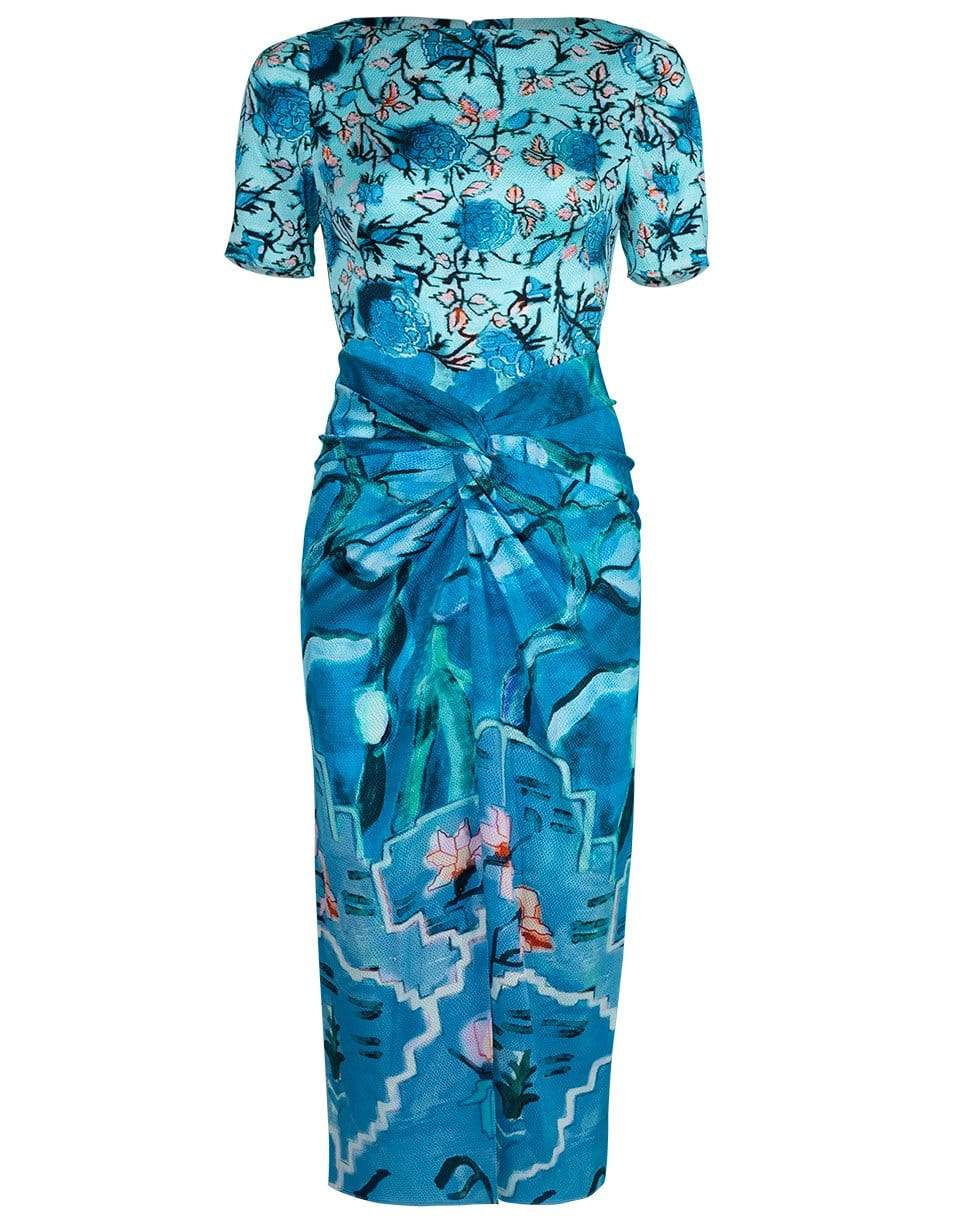 PETER PILOTTO-Printed Silk Twist Dress-
