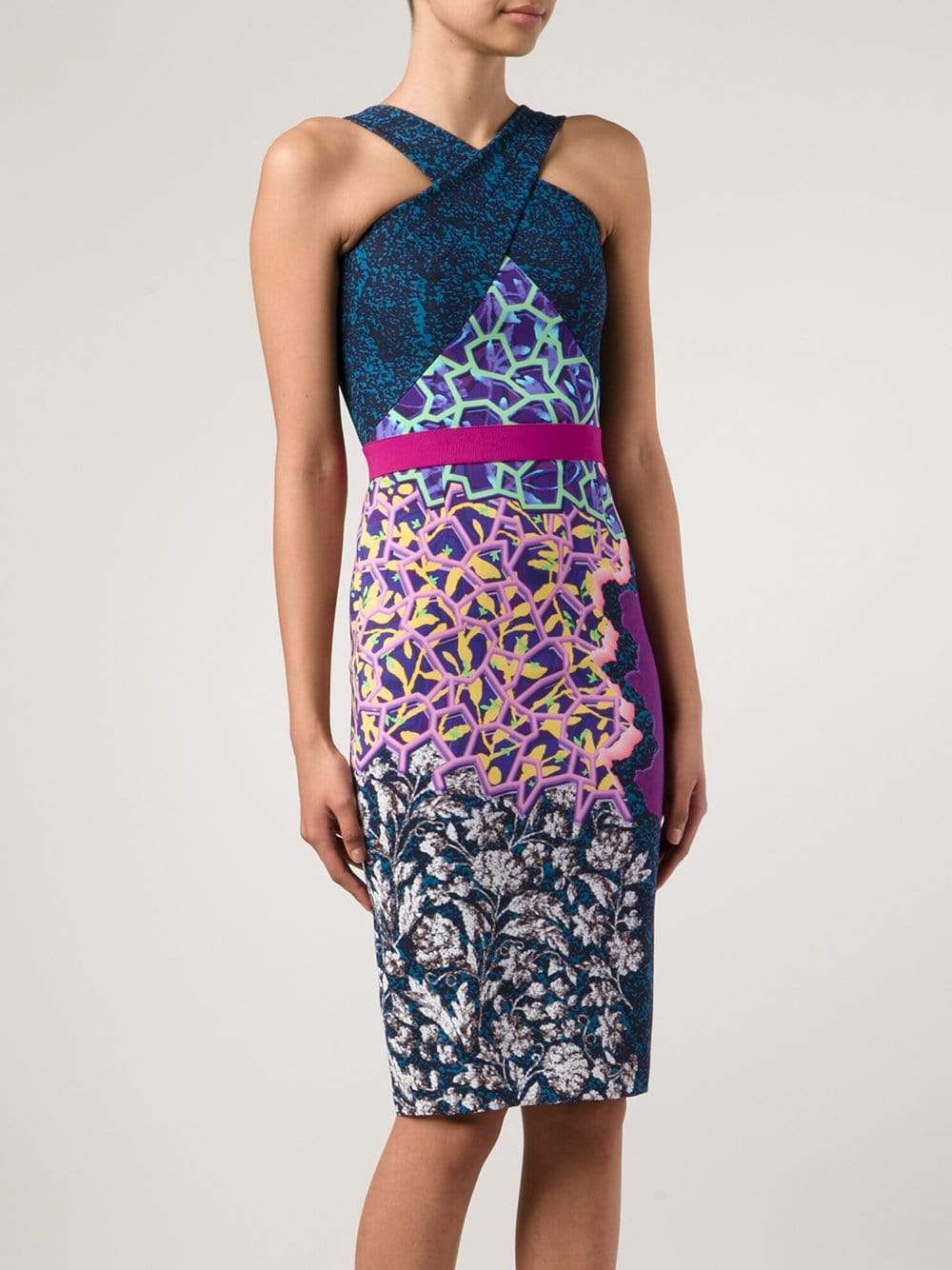 PETER PILOTTO-Criss-Cross Print Dress-