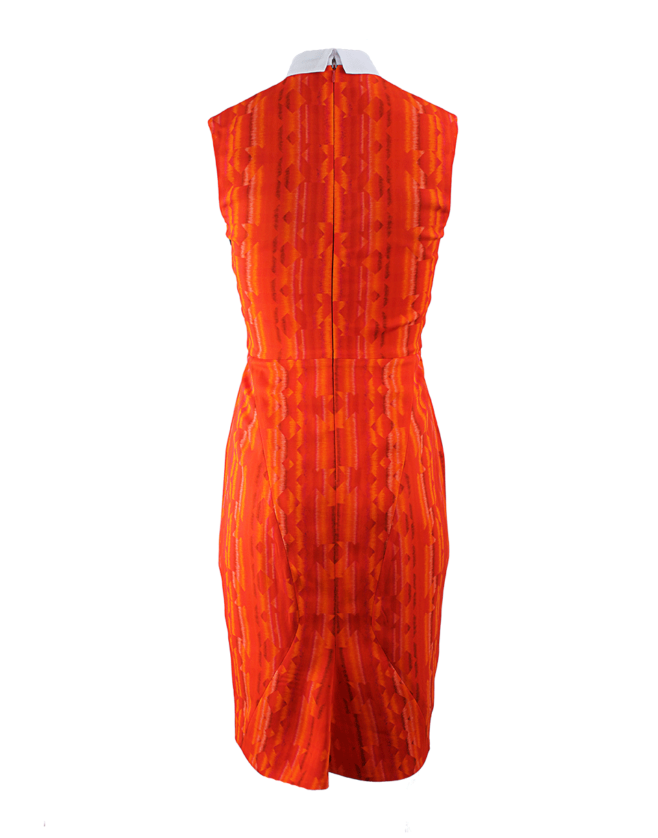 PETER PILOTTO-Sleeveless Collared Print Dress-