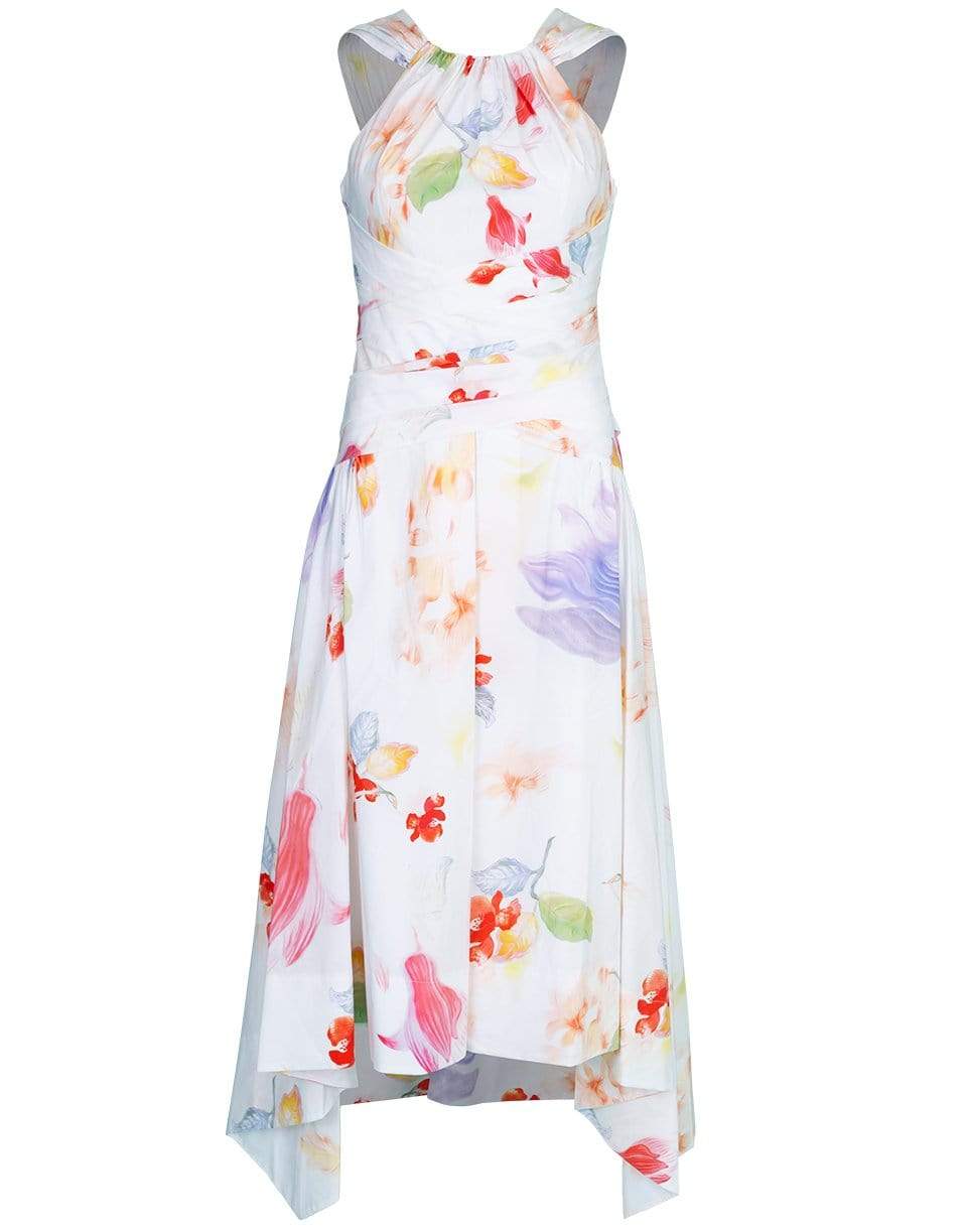 PETER PILOTTO-Printed Cotton Halter Dress-