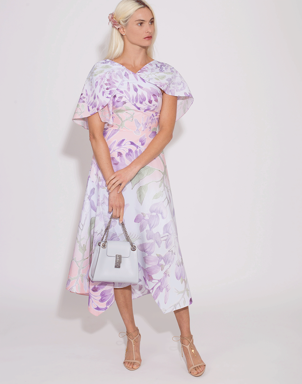 PETER PILOTTO-Floral Print Smock Back Dress-