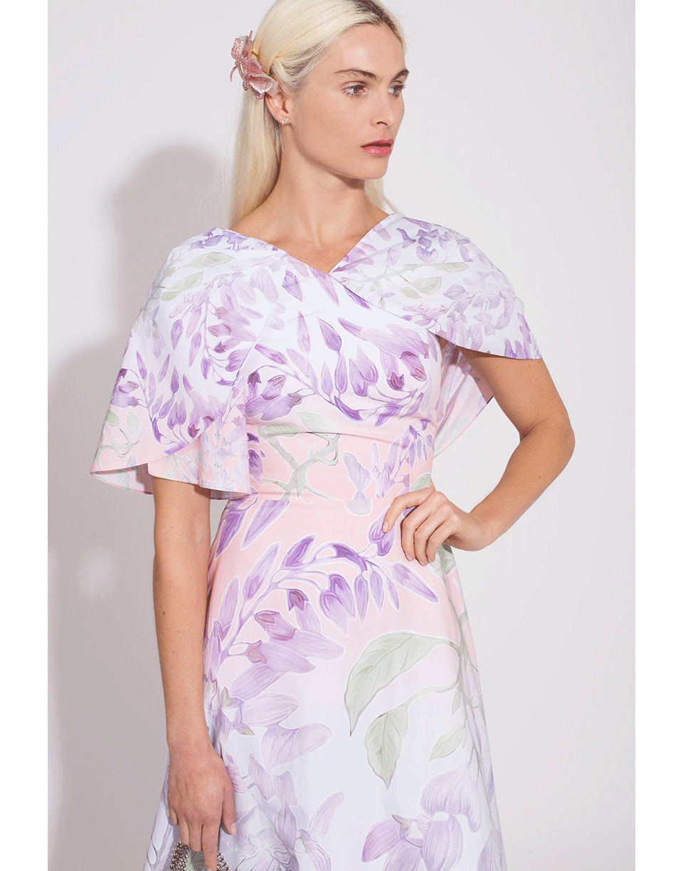 PETER PILOTTO-Floral Print Smock Back Dress-