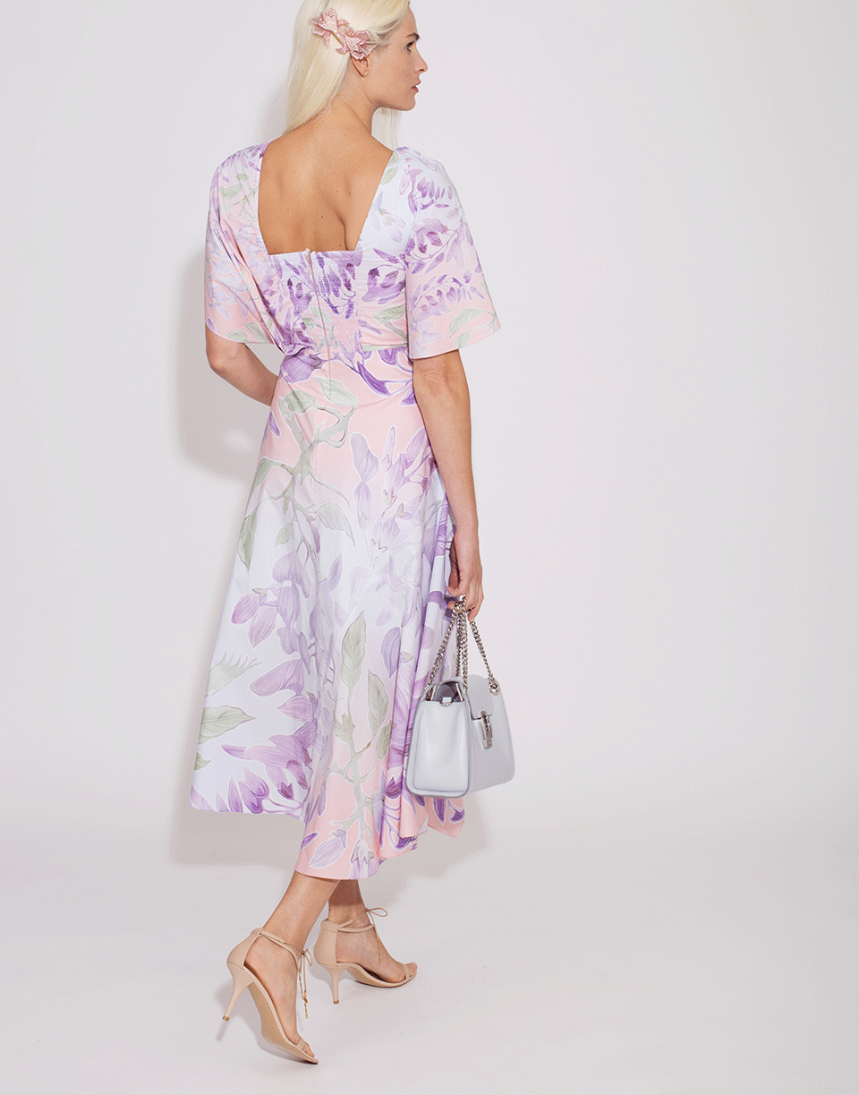 PETER PILOTTO-Floral Print Smock Back Dress-