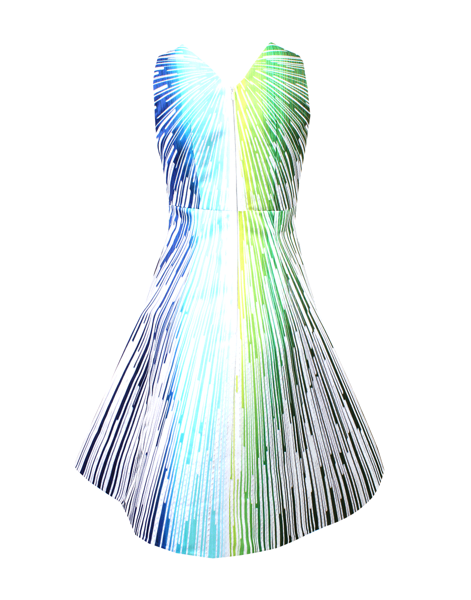 PETER PILOTTO-Square Neck Solar Dress-AURA/BLUE