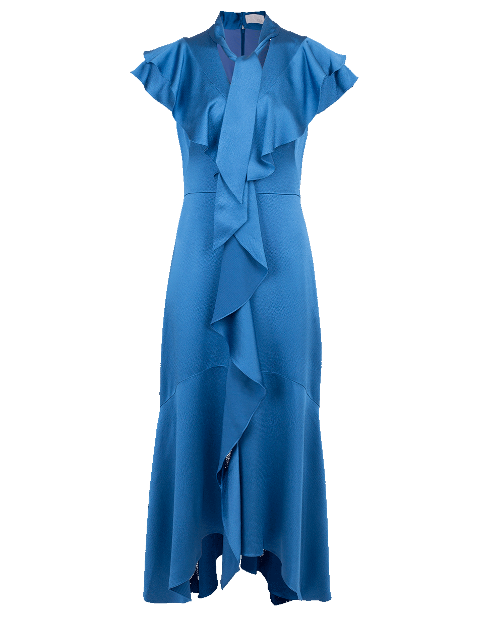 PETER PILOTTO-Ruffle Hammered Satin Dress-