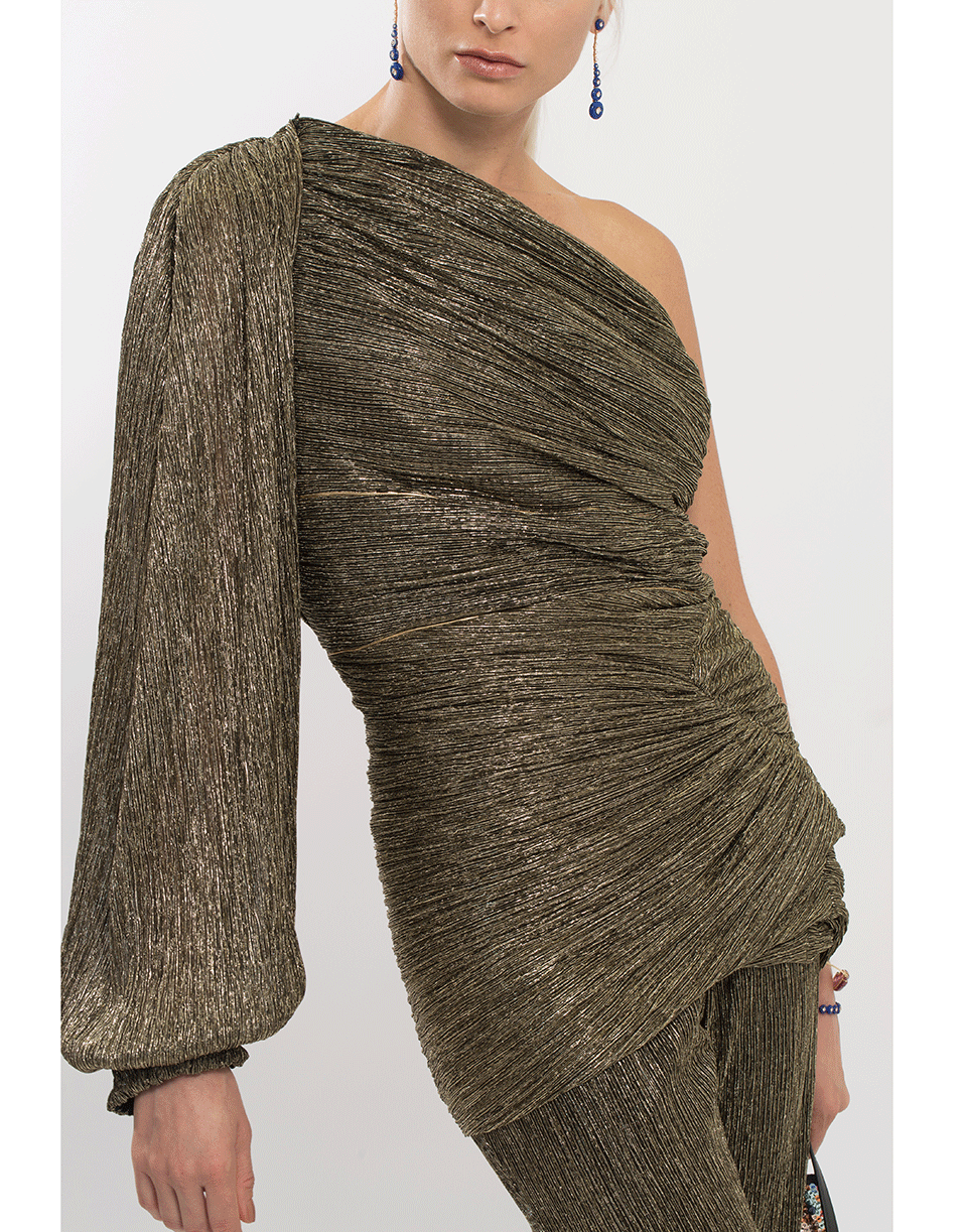 PETER PILOTTO-Metallic One Shoulder Mini Dress-