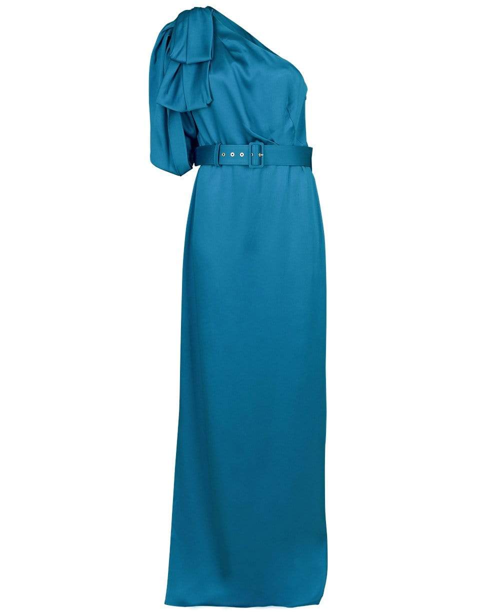 PETER PILOTTO-One-Shoulder Satin Gown-