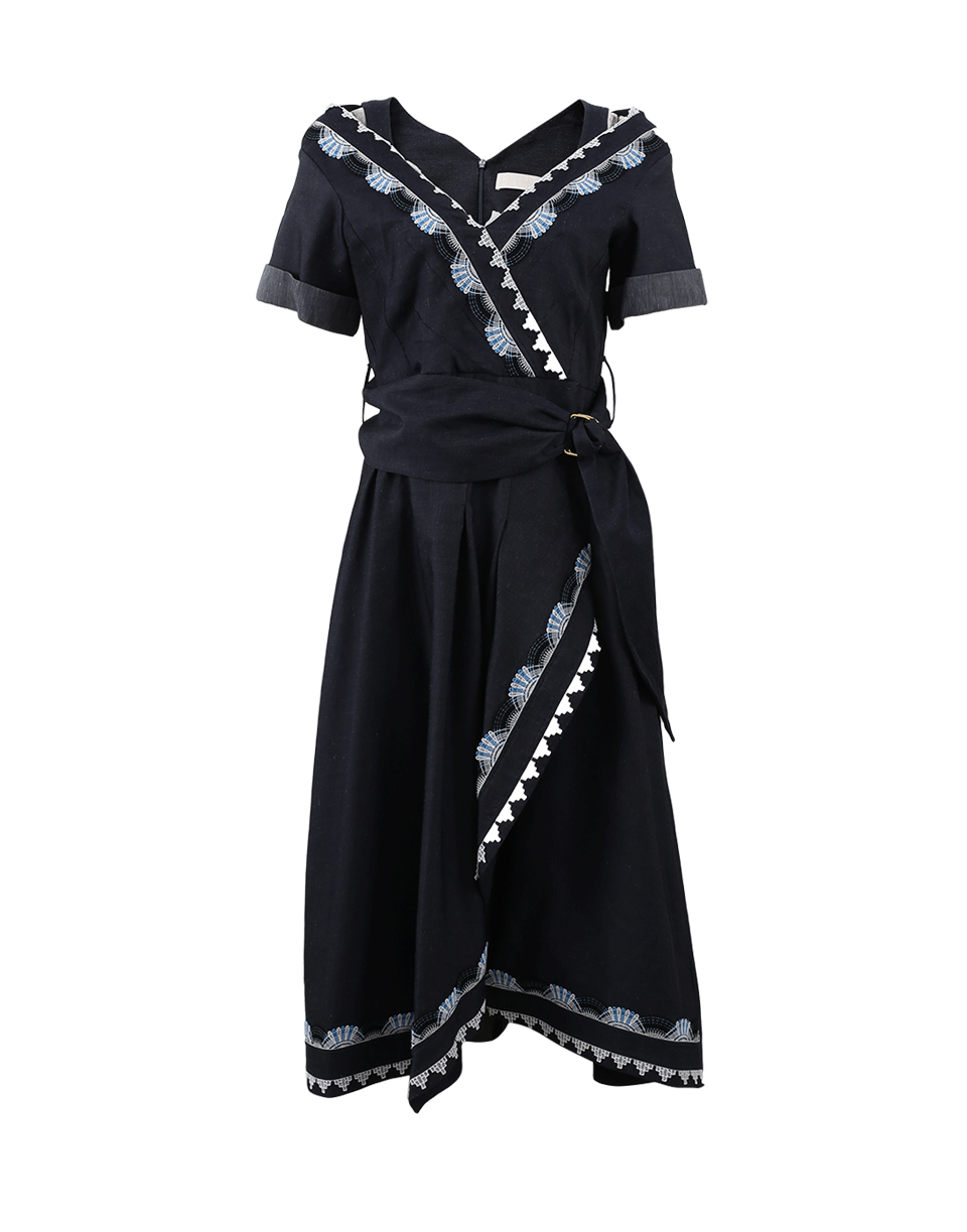 PETER PILOTTO-Cotton Linen Dress-
