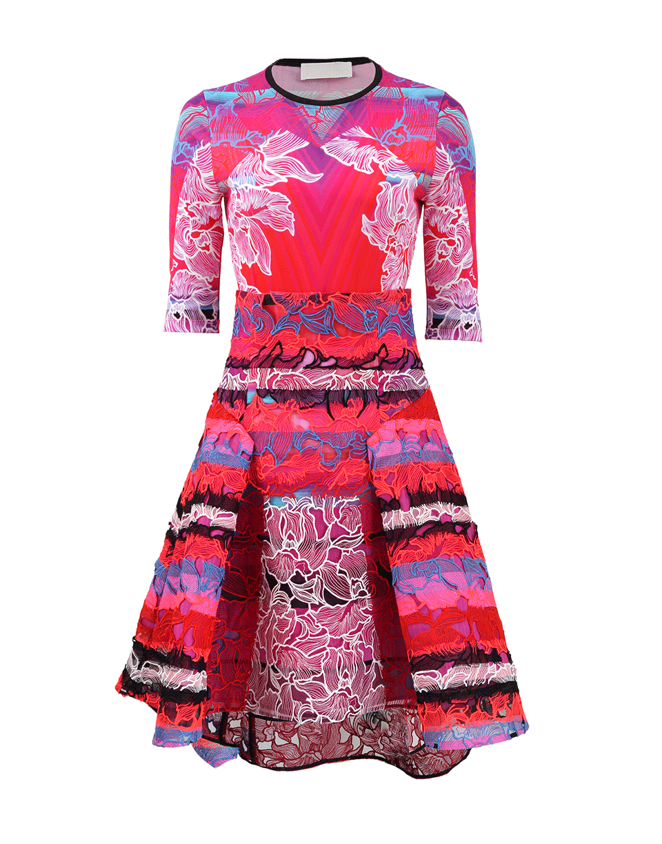 PETER PILOTTO-Jersey Top With Radial Skirt-ORCHPINK