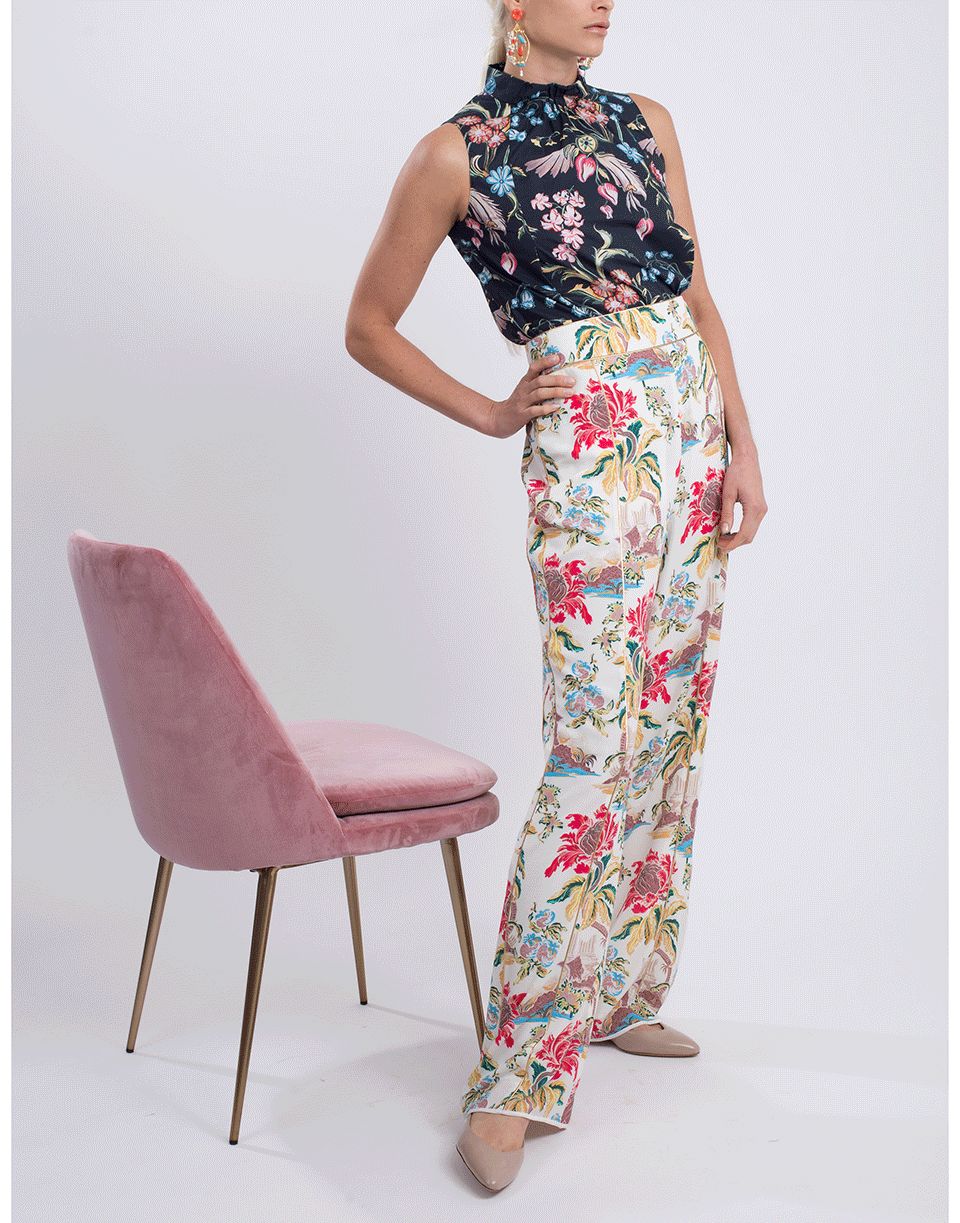 PETER PILOTTO-Flower Print Crepe Trousers-