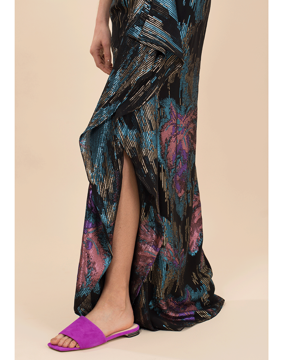 PETER PILOTTO-Fireworks Front Drape Maxi Skirt-