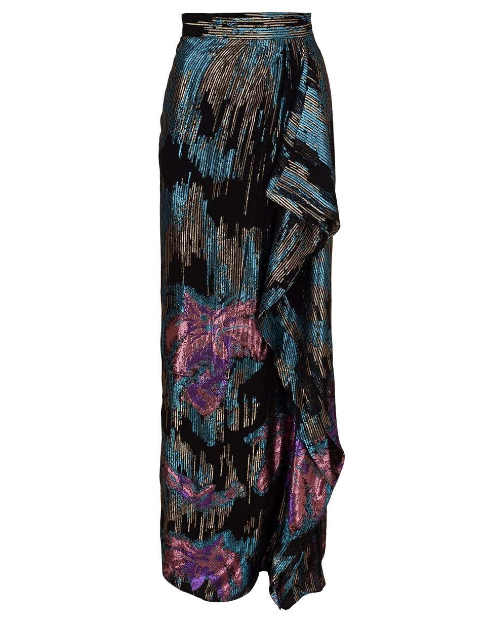 PETER PILOTTO-Fireworks Front Drape Maxi Skirt-