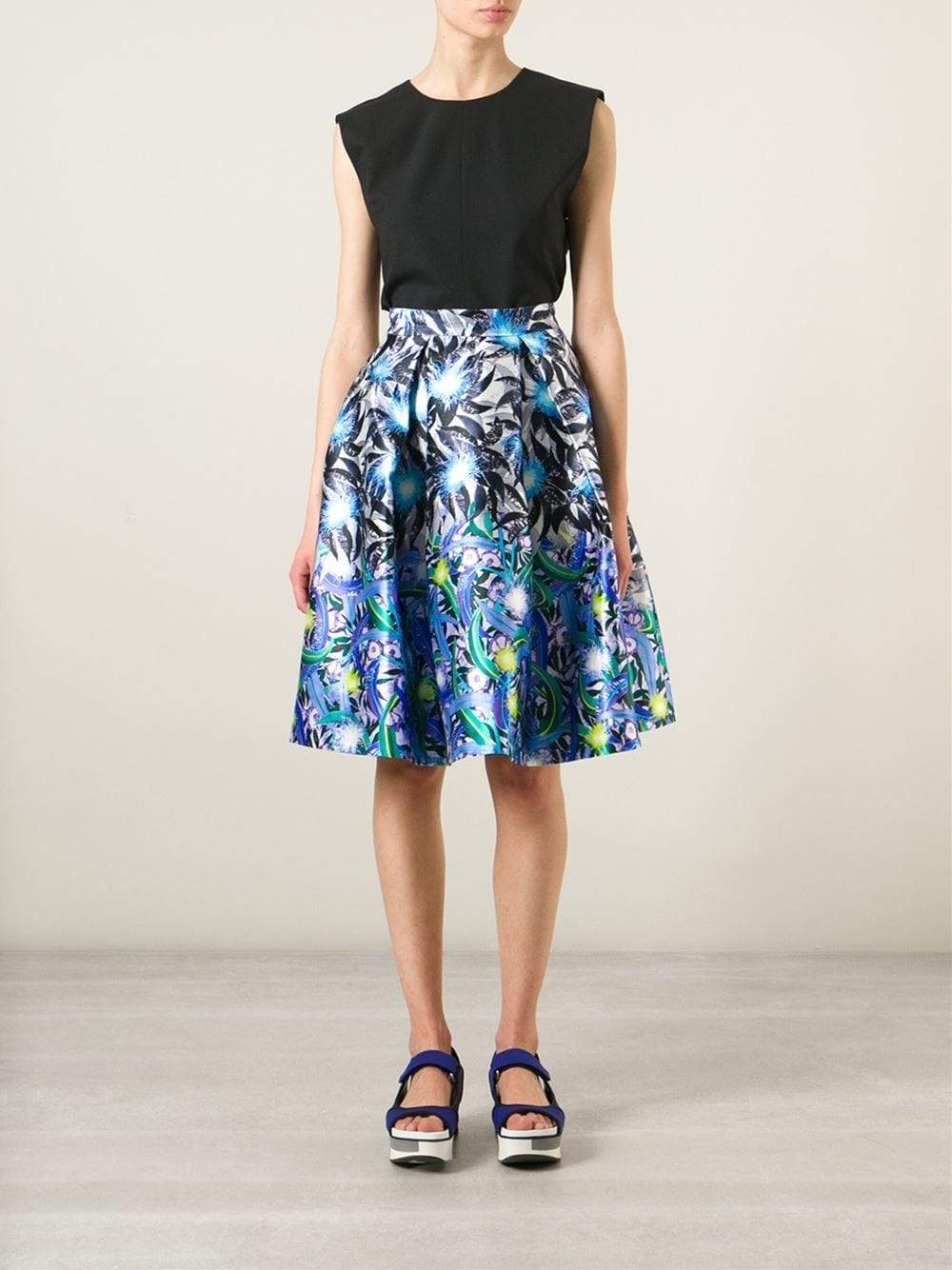 PETER PILOTTO-Print Circle Skirt-EUCALYPT