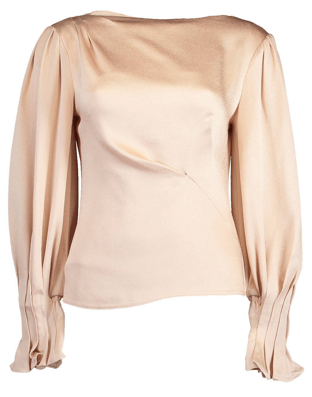 PETER PILOTTO-Hammered Satin Draped Blouse-