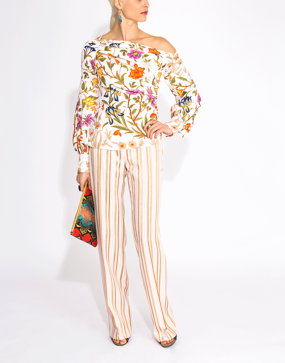 PETER PILOTTO-Printed Asymmetrical Blouse-