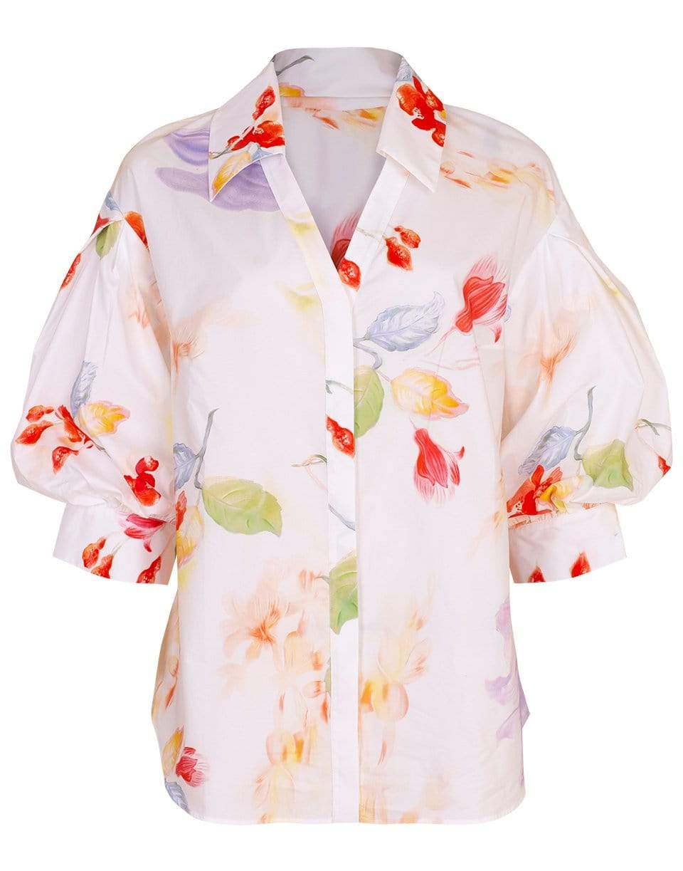 PETER PILOTTO-Oversized Collar Printed Shirt-
