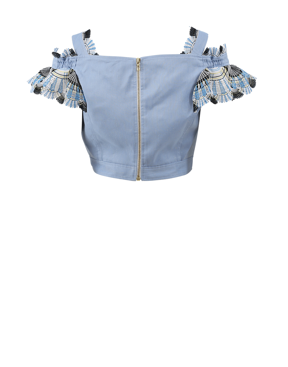 PETER PILOTTO-Lace Crop Top-LGHTBLU
